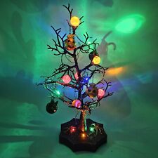 Avon 2012 Sparkling Purple Glitter Lighted Halloween Tree - With Ornaments picture