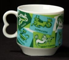 Vintage 1970s Zodiac Astrology Coffee Cup Mug By Westwood Japan picture