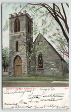 Postcard Vintage 1908 Trinity Church in Athens, PA picture