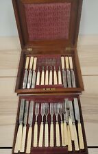 1824-1825 Sheffield signed fork  and knife  set picture