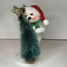 Vtg Annalee Polar Bear With Tree 8” 70’s Tag Tongue Out USA Read picture