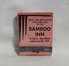 Vintage Bamboo Inn Restaurant Matchbook Cover Indianapolis Indiana Advertising picture