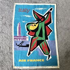 Vintage Air France Airlines Rare Irish Linen Poster Art by Guy Georget Artist picture