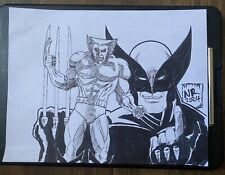 Comic Art page Wolverine Hand Drawn on 8.5 X 11 Paper /slight Crease Top Left picture