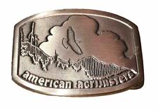 Vintage Pewter Limited American Agrijusters Belt Buckle picture