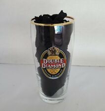 Double Diamond Burton Ale Beer Glass Gold Rim 5.75