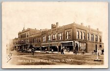 Spencer Iowa~East Side Business Block~Fraser Theatre~Grand~Rexall~1915 RPPC picture