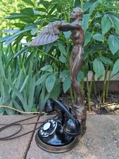 RARE Art Deco Nude McClelland Barclay FIGURAL TELEPHONE STAND / TABLE LAMP c1931 picture