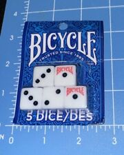 Bicycle Cards Brand six sided dice qty 5 Count sealed Damaged blister Pack picture