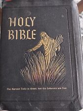 Vintage 1955 BIBLE Spiritual Harvest Edition  Leather Cover picture