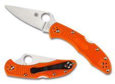 Spyderco Knives Delica 4 Lockback VG-10 Stainless C11FPOR Orange Pocket Knife picture