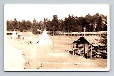 Mackinaw City MI-Michigan RPPC, Old Fort Michilimackinac, Vintage c1942 Postcard picture