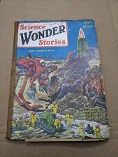 Science Wonder Stories #4 Sep 1929 Frank Paul Cover Vintage Pulp Magazine picture