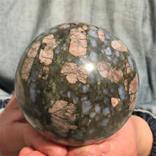 1.78LB Natural Rhyolite Sphere Quartz Crystal Ball Reiki Gift Heal specimen picture