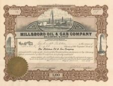 Hillsboro Oil and Gas Co. - 1919 dated Stock Certificate (Uncanceled) - Oil Stoc picture
