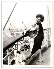 ALLA NAZIMOVA on USS Leviathan Original Vintage Photo Polish Film Actress 1925 picture