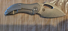 TwoSun Folding Knife Titanium Handle 14C28N Plain Edge TS230 picture