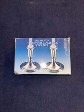 Vintage Godinger Silver Plated Candlestick Candle Holder Set of 2 picture
