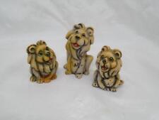 3 Resin Taiwan Lion Figurine Smiling Republic of China 2 1/2