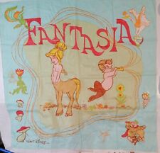 Vtg c. 1940 Walt Disney Fantasia Topless Centaur Character Silk Chiffon Scarf picture