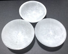 Selenite Crystal Bowl - Large White Carved Crystal Dish - 5.5 Inch picture