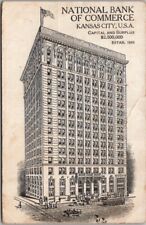 1913 Kansas City, Missouri Postcard National BANK OF COMMERCE Artist's View picture