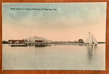 TX Texas, Palacios, Bath House & Dance Pavilion, Sailboat; ca 1910 Postcard picture