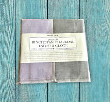 TRADER JOE'S JAPANESE BINCHOTAN CHARCOAL-INFUSED CLOTH Grey Purple Kitchen towel picture