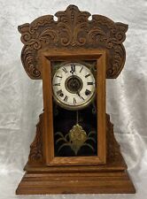 Antique Gilbert  Gingerbread Mantel Shelf Parlor Clock 