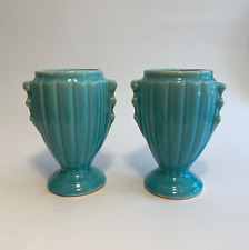 Vintage Aqua Vase USA Art Deco 1950s picture