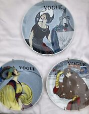 VOGUE Vintage  Plates ART DECO Seymour Mann JAPAN Helen Dryden Artwork 3 PCS picture