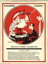 RARE 1925 British Advertisement: ABDULLA CIGARETTES (Illustrated by Nerman) picture