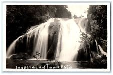 c1940's Summer View Of Turner Falls Oklahoma OK Waterfalls RPPC Photo Postcard picture