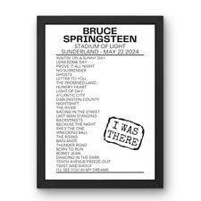 Bruce Springsteen Sunderland May 2024 Replica Setlist - I Was There picture