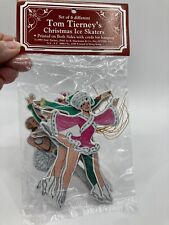 6 NOS VTG 1995 Shackman Tom Tierneys Christmas Ice Skaters Ornaments Hong Kong picture
