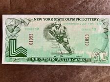 XIII Olympic Winter Games 1980 Lake Placid New York State Olympic Lottery Ticket picture