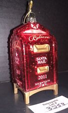 Macy's Red Mailbox Holiday Tree Ornament 2011 Santa Christmas Mall Believe picture