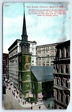 Postcard MA 1911 Boston Old South Church J7 picture