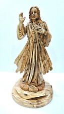 Master Piece Hand Crafted Olive Wood Large Divine Mercy Statue,Read description  picture