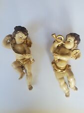 Pair Of Italian Baroque gilt Carved Wood Figures Of Putti, 19th Century  picture