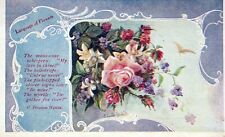 Language of Flowers C. Preston-Wynne Poem Postcard picture