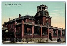 c1910's Elks Club Exterior Roadside El Paso Texas TE Unposted Vintage Postcard picture