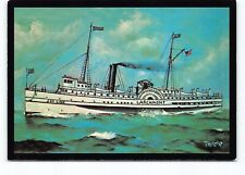 Joy Line Steamship Larchmont Providence RI to New York City Art Cont Postcard picture