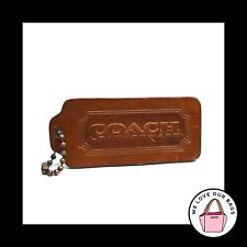 Rare VINTAGE COACH STORE DISPLAY Brown Leatherware HANG TAG Counter Window Sign picture