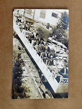 OLD RPPC REAL PHOTO POSTCARD MT MANITOU SCENIC INCLINE TRIP CO E 1900 PEOPLE picture