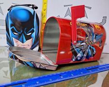 🦇 BATMAN - Set of Tin Containers - Lunchbox & Mailbox picture