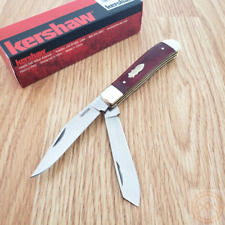 Kershaw Gadsden Folder Pocket Knife D2 Tool Steel Blades Red Bone Handle 4381RB picture