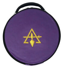 Masonic Cryptic Royal & Select Masonic Hat/Cap Case Purple - HAND MADE picture