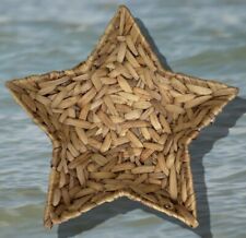 VTG 16 inch Hand-Woven Star Basket Water Hyacinth Summer Sea Decor Coastal Core picture