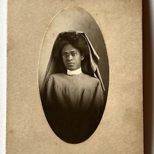 Antique Cabinet Card Photograph 1st Black African American Nurse Chicago IL picture